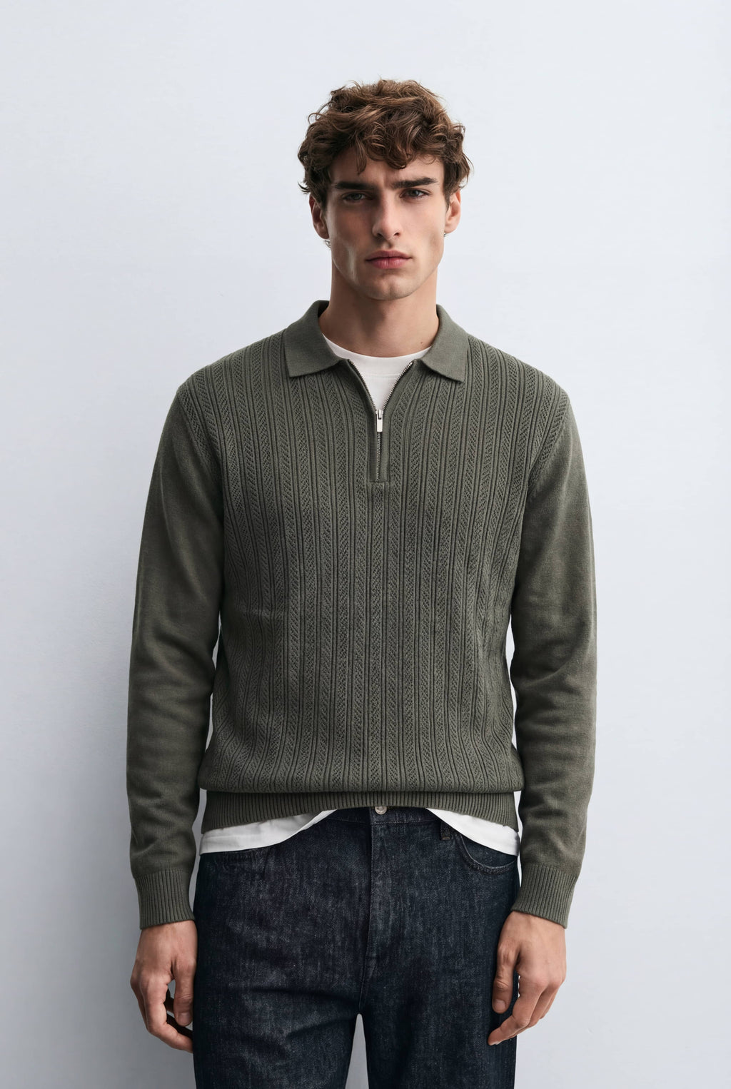 Camisa Cuello Zipper